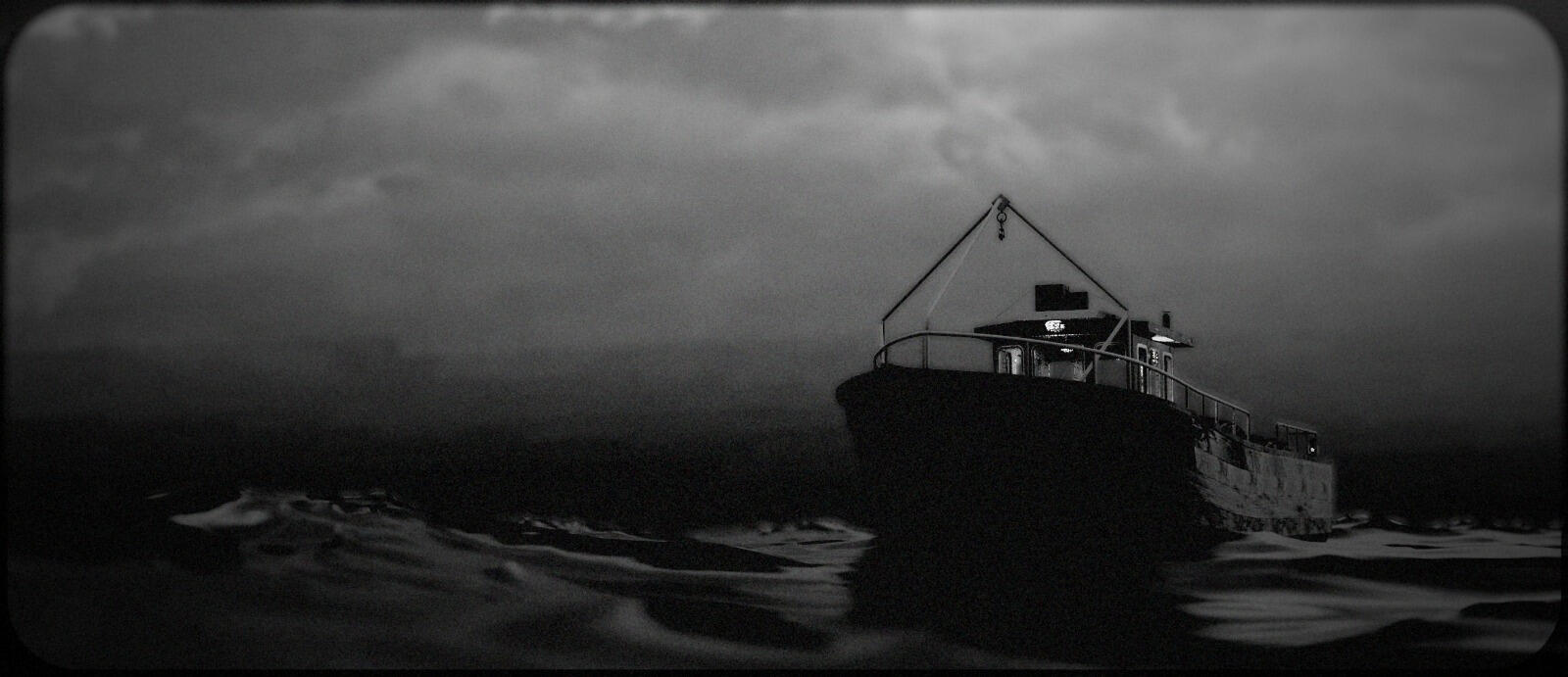 treated shot showing what the director is aiming at for the final look of the film - dark and gritty